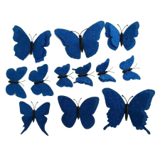  Pillangós tortadekoráció, csillogós-12 db - Kék sütés és főzés