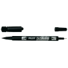 Pilot Alkoholos marker, 0,8/2 mm, kétvégű, Pilot Twin fekete (SCA-TM-B-BG)