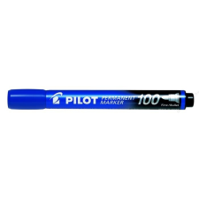 Pilot Alkoholos marker, 1 mm, kúpos, PILOT Permanent Marker 100, kék (PPM100K) filctoll, marker