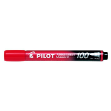 Pilot Alkoholos marker, 1 mm, kúpos, PILOT "Permanent Marker 100", piros filctoll, marker