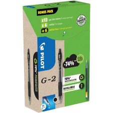 Pilot G2 Greenpack 0,7mm 12 db fekete betéttel zseléstoll toll