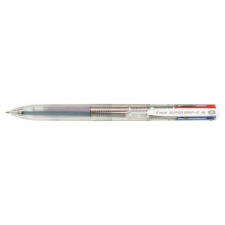 Pilot Golyóstoll, 0,27 mm, nyomógombos, áttetsző, PILOT "Super Grip G", négyszínű toll