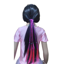 PINK-LILA Szines fonatos hajgumi 40cm póthaj