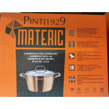 Pintinox Materic bevonatos-indukciós lábos+üvegfedő, rm. nyéllel, 20 cm, 144781 konyhai eszköz