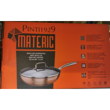 Pintinox Materic indukciós-bevonatos wok+üvegfedő rm. nyéllel, 28 cm, 144786 edény