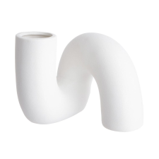 PIPE kerámia váza, fehér 16 cm dekoráció