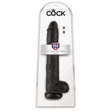 Pipedream 14" Cock with Balls  Black műpénisz, dildó