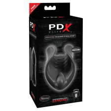 PIPEDREAM EXTREME TOYZ PDX Elite - szilikon péniszvibrátor (fekete) vibrátorok
