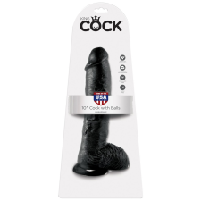 Pipedream - King Cock 10" Cock with Balls  Black műpénisz, dildó