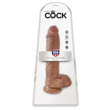 Pipedream - King Cock 10" Cock with Balls Tan műpénisz, dildó