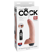 Pipedream - King Cock 9" Squirting Cock with Balls Light műpénisz, dildó