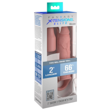 Pipedream X-TENSION Elite 2 - heregyűrűs péniszköpeny (natúr) péniszköpeny