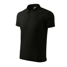  Pique Polo galléros póló férfi fekete 4XL