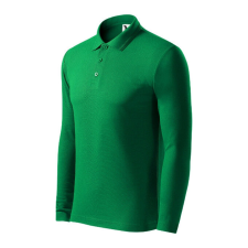  Pique Polo LS galléros póló férfi fűzöld 3XL férfi póló