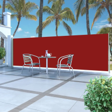  Piros behúzható oldalsó napellenző 160 x 500 cm kerti bútor