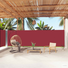  Piros behúzható oldalsó napellenző 180 x 1000 cm kerti bútor