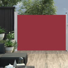 Piros behúzható oldalsó teraszi napellenző 120 x 500 cm kerti bútor