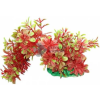  Piros és zöld akváriumi műnövény hajlítható szárral (15 cm)