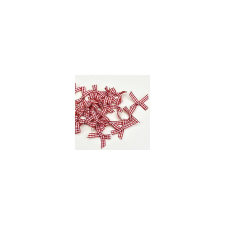  Piros kockás masni, mérete: 3 cm dekorációs kellék