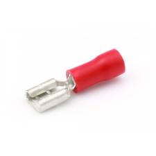  Piros részben szigetelt saru 0.5-1.5mm² 4.8x0.5mm elektromos autós kellék