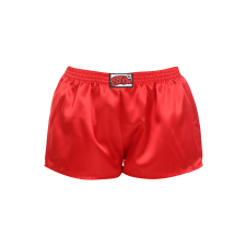 Piros szatén női boxeralsó Styx klasszikus gumi (L663) 3XL női rövidnadrág