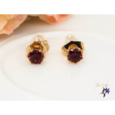  Piros szegfű antiallergén fülbevaló-18K fülbevaló
