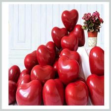  Piros szív alakú lufi szett 50 db 39129094-50 party kellék