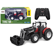 Piros távirányítós traktor mozgatható kanállal 1:24 távirányítós modell