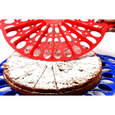  Piros tortadíszítő, tartó és szeletelő sütés és főzés