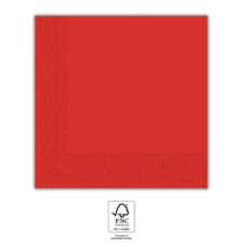 Piros Unicolour Red szalvéta 20 db-os 33x33 cm FSC papírárú, csomagoló és tárolóeszköz