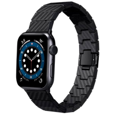 Pitaka Carbon Fiber Strap Black/Grey Apple Watch 42/44/45/Ultra 49mm okosóra kellék