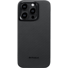 Pitaka MagEZ Case 4 Black / Grey Twill 600D Apple iPhone 15 Pro Max tok MagSafe rögzítéssel szürke (129606) tok és táska