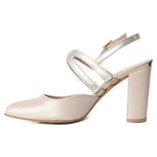 Piu Bella női keresztpántos szling 8079-1057 ekrü-gyöngyház 06505