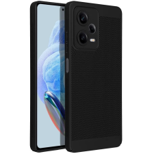 Pixato Apple iPhone 15, Műanyag hátlap védőtok, légáteresztő, lyukacsos minta, Breezy, fekete tok és táska