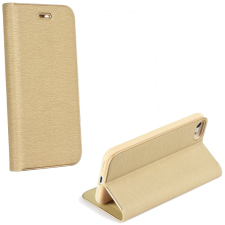 Pixato Apple iPhone 15 Plus, Oldalra nyíló tok, stand, Luna Book, arany tok és táska