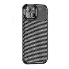 Pixato Apple iPhone 15 Plus, Szilikon tok, közepesen ütésálló, légpárnás sarok, karbon minta, fekete tok és táska
