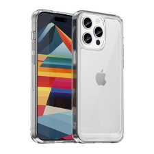 Pixato Apple iPhone 15 Pro Max, Műanyag hátlap védőtok + szilikon keret, közepesen ütésálló, átlátszó hátlap, átlátszó tok és táska
