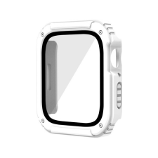 Pixato Apple Watch 1-3 (42 mm), Műanyag védőkeret, kijelzővédő üveggel, közepesen ütésálló, szíj nélkül, fehér okosóra kellék