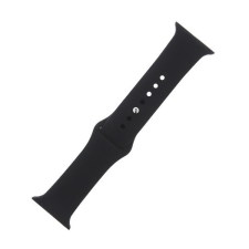 Pixato Apple Watch 1-6, SE, SE (2022) (38 / 40 mm) / Watch 7-8 (41 mm), szilikon pótszíj, S / M méret, állítható, fekete okosóra kellék