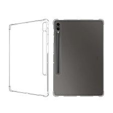 Pixato Samsung Galaxy Tab S9 Plus 12.4 SM-X810 / X816B, Szilikon tok, közepesen ütésálló, légpárnás sarok, érintőceruza tartóval, átlátszó tablet tok
