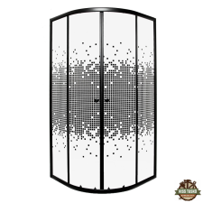  Pixel Black 90 íves zuhanykabin zuhanytálca nélkül kád, zuhanykabin