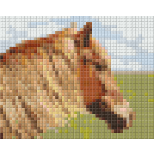 Pixel szett 1 normál alaplappal, színekkel, ló (801304) kreatív és készségfejlesztő