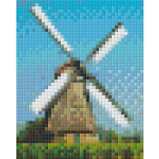  Pixel szett 1 normál alaplappal, színekkel, malom (801232) kreatív és készségfejlesztő