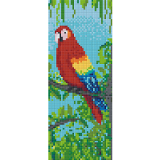  Pixel szett 2 normál alaplappal, színekkel, papagáj (802050) kreatív és készségfejlesztő
