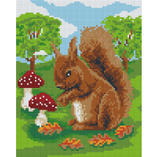Pixel szett 4 normál alaplappal, színekkel, mókus (804375) kreatív és készségfejlesztő