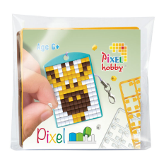 Pixelhobby 23120 Kulcstartó szett (színes kulcstartó alaplap + 3 szín) új Zsiráf kreatív és készségfejlesztő