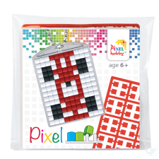 Pixelhobby Pixel Kulcstartó szett (kulcstartó alaplap + 3 szín) - Versenyautó kulcstartó