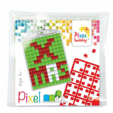Pixelhobby Pixel kulcstartókészítő szett 1 kulcstartó alaplappal, 3 színnel, Xmas kulcstartó