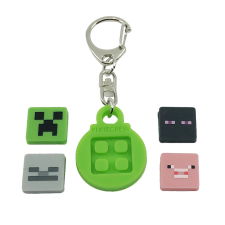 PIXIE CREW kerek kulcstartó tematikus multipixelekkel MINECRAFT kulcstartó