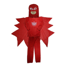 PJ gyerek jelmez, Owlette, S méret, piros, 100-110 cm jelmez